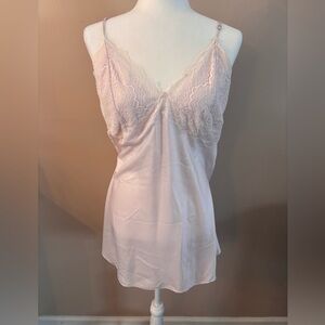 Victoria's Secret Lace Satin Chemise - Light Pink